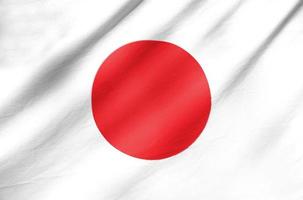Stoffflagge von Japan foto