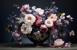 ai generiert raffiniert Luxus Blumen- Dekor elegant. generieren ai foto