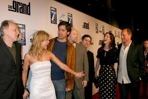 werner Herzog, Cheryl Hines, Strahl Romano, zak Penn, chris parnell, Andrea brutal, und holzig Harrelson das großartig Premiere Kino Kuppel Bogenlicht Theater los Engel, ca. März 5, 2008 foto