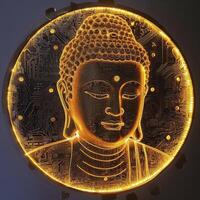 ai generiert Buddha und Stille foto