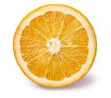 Scheibe von Orange Obst isoliert foto