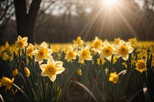 ai generiert Bauernhof Blume Hintergrund abstrakt foto