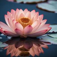 ai generiert Lotus Blume Hintergrund foto