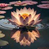 ai generiert Lotus Blume Hintergrund foto