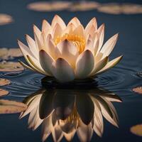 ai generiert Lotus Blume Hintergrund foto