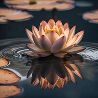 ai generiert Lotus Blume Hintergrund foto