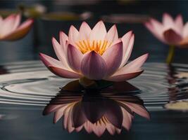 ai generiert Lotus Blume Hintergrund foto