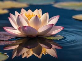 ai generiert Lotus Blume Hintergrund foto