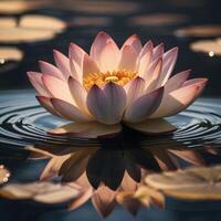 ai generiert Lotus Blume Hintergrund foto