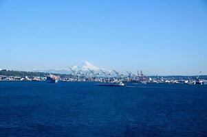 das Hafen von Seattle, Washington auf ein klar Tag foto