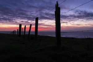 Point Reyes Zaun bei Sonnenuntergang foto