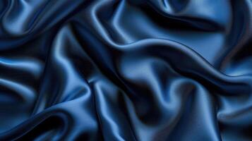 ai generiert luxuriös abstrakt mit ein tief Blau Satin- Textur, verkörpern Opulenz und Eleganz, ai generiert. foto