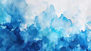 ai generiert frisch Blau Aquarell Inspiration foto