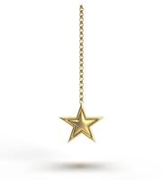 Kette golden Gelb Orange Farbe Linie Star voll gestalten Symbol Dekoration Ornament Ramadan Ramadan kareem Mubarak Islam Muslim Religion Kultur März April kann Monat eid esoterisch asiatisch Weihnachten glücklich foto