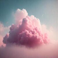 ai generiert Rosa Wolken und Himmel foto