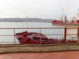 Schiff Überbau angesehen Oberer, höher Deck foto