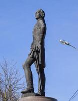 Monument zu Suworow. Monument zu das großartig Kommandant foto