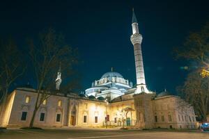 bayezid Moschee Aussicht beim Nacht. Ramadan oder islamisch Konzept Foto