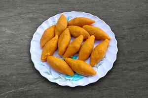 Palmyra Palme oder Palme Frucht, taal puli Pitha. Bengali Pitha foto