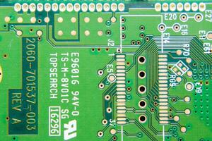 elektronisch Tafel mit elektrisch Komponenten. Elektronik von Computer Ausrüstung foto