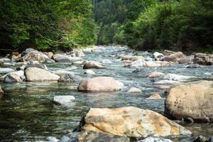 ebro Fluss durch ein Senke im Kantabrien, Spanien foto