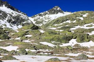 Schnee gredos Berge im Avila Spanien foto