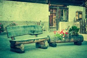 hölzern Häuser im fiesch - - Schweiz foto