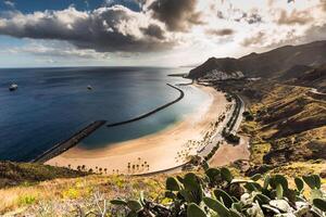 Strand las teresitas im Santa Cruz de Tenerife Norden beim Kanarienvogel Inseln foto