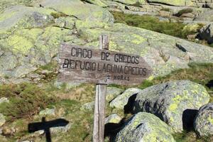 Schnee gredos Berge im Avila Spanien foto