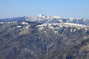 Schnee gredos Berge im Avila Spanien foto