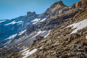 Kreis de Gavarnie, mit das Gavarnie Stürze Aussicht von das bestehen von Sarradetten, Französisch Pyrenäen foto