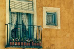 alt Farbe Häuser Fassaden im Cuenca zentral Spanien foto