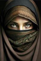 ai generiert Frau im Hijab foto