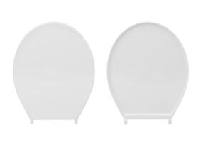 Weiß Deckel zum Toilette Sitz isoliert auf Weiß Hintergrund foto