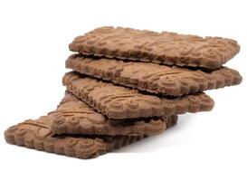 Stapel von klassisch Schokolade Kekse foto