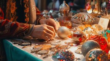 ai generiert ein traditionell Weihnachten Szene, Erfassen das Freude und Wärme von das Urlaub mit Santa Klaus, ein Mädchen, und ein schön dekoriert Baum im ein gemütlich Zimmer. foto