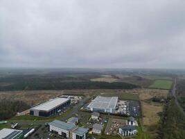 hoch Winkel Aussicht von Corby Stadt von Northamptonshire England vereinigt Königreich. November 1, 2023 foto