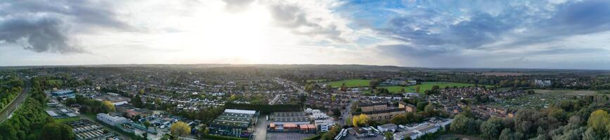 Antenne Panorama- Aussicht von hitchin, Hertfordshire, England. vereinigt Königreich. Oktober 28., 2023 foto