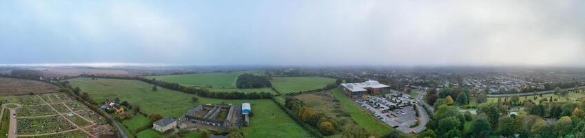 Antenne Panorama- Aussicht von hitchin, Hertfordshire, England. vereinigt Königreich. Oktober 28., 2023 foto