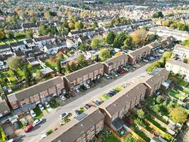 hoch Winkel Aussicht von Norden Luton Stadt von England Vereinigtes Königreich während kalt und hell Tag von Winter. November 7., 2023 foto