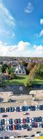 Antenne Panorama- Aussicht von zentral hitchin Stadt von England vereinigt Königreich. Oktober 28., 2023 foto