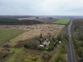 hoch Winkel Aussicht von Corby Stadt von Northamptonshire England vereinigt Königreich. November 1, 2023 foto