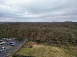 hoch Winkel Aussicht von Corby Stadt von Northamptonshire England vereinigt Königreich. November 1, 2023 foto