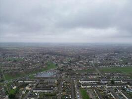 hoch Winkel Aussicht von Corby Stadt von Northamptonshire England vereinigt Königreich. November 1, 2023 foto