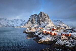 hamnoy Angeln Dorf auf Lofoten Inseln, Norwegen foto