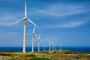 Wind Generator Turbinen. Kreta Insel, Griechenland foto