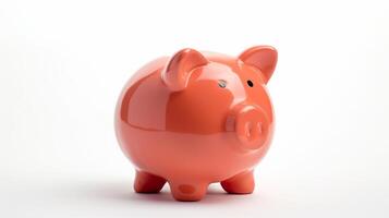 ai generiert ein klassisch rot Schweinchen Bank, Ersparnisse, finanziell Planung, und Geld Management. foto