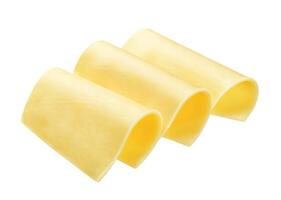 isoliert Käse. Käse Scheibe isoliert auf Weiß Hintergrund mit Ausschnitt Pfad foto