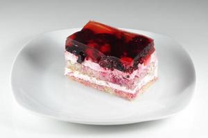 Gelatine-Dessert mit Waldfrüchten foto