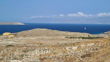 Delos Insel, ein Juwel im das ägäisch Meer, hält Reich mythologisch und archäologisch Bedeutung foto